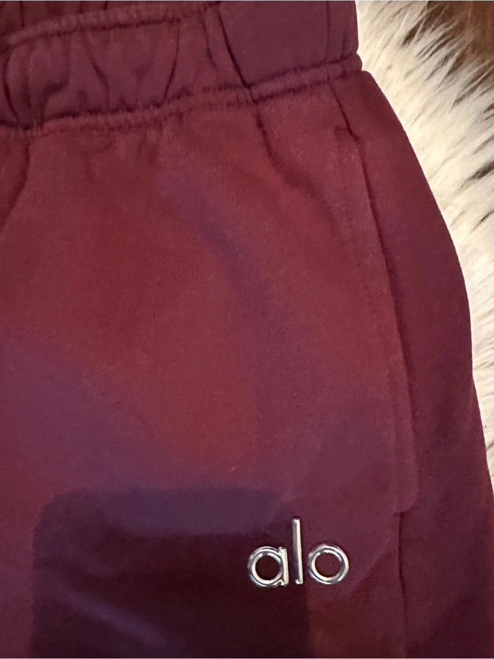 Alo Accolade Burgundy Straight Leg Sweatpants